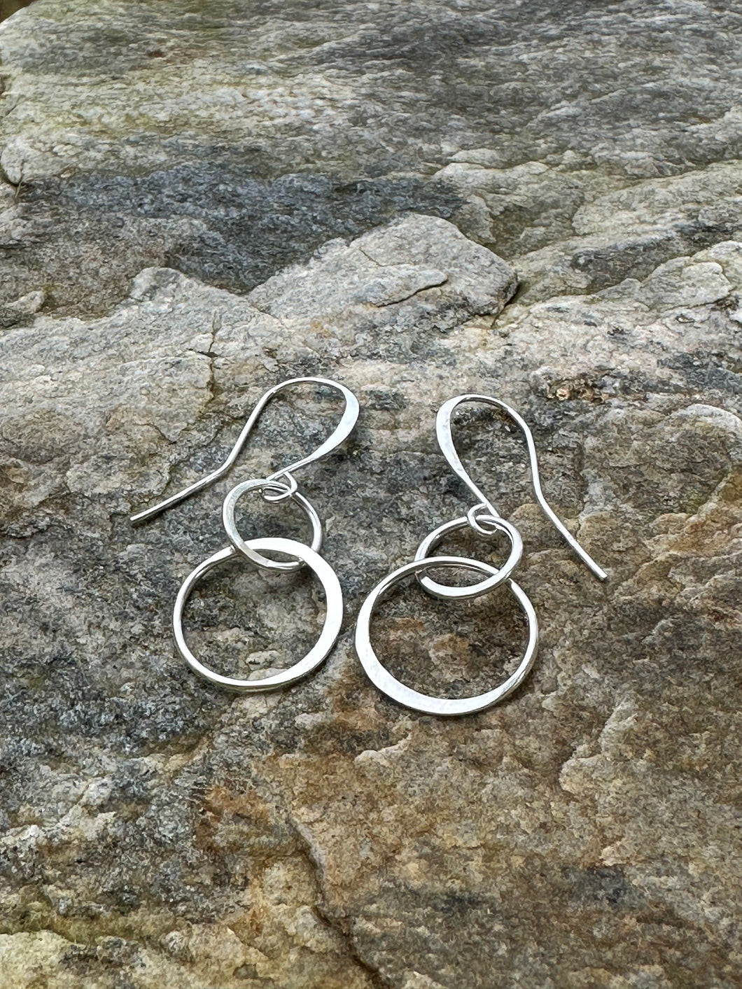 Buy Hammered Sterling Silver Intertwined earrings