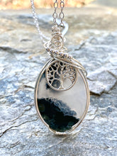 Load image into Gallery viewer, Moss Agate Statement Pendant - Sequoia