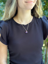 Load image into Gallery viewer, Tiny Amethyst and Copper Pendant
