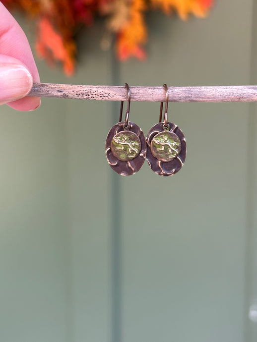 mixed metal earrings