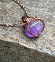 Load image into Gallery viewer, Amethyst sphere pendant
