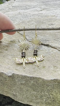 Load and play video in Gallery viewer, Dragonfly Dangle Earrings
