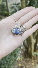Load and play video in Gallery viewer, Silver &amp; Labradorite Pumpkin Pendant
