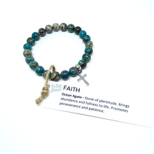 Load image into Gallery viewer, Ocean Agate Stone Bracelet - Faith
