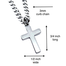 Load image into Gallery viewer, Small Stainless Steel Cross Necklace
