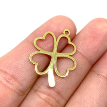 Load image into Gallery viewer, Gold Plated Stainless Steel Four-Leaf Clover
