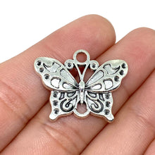 Load image into Gallery viewer, Medium Decorative Silver Butterfly
