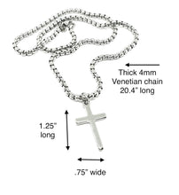 Load image into Gallery viewer, Stainless Steel Venetian Men&#39;s Cross Necklace
