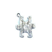 Load image into Gallery viewer, Large Silver Puzzle Piece Autism Awareness
