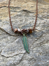 Load image into Gallery viewer, Jasper Feather Copper Necklace - Arches
