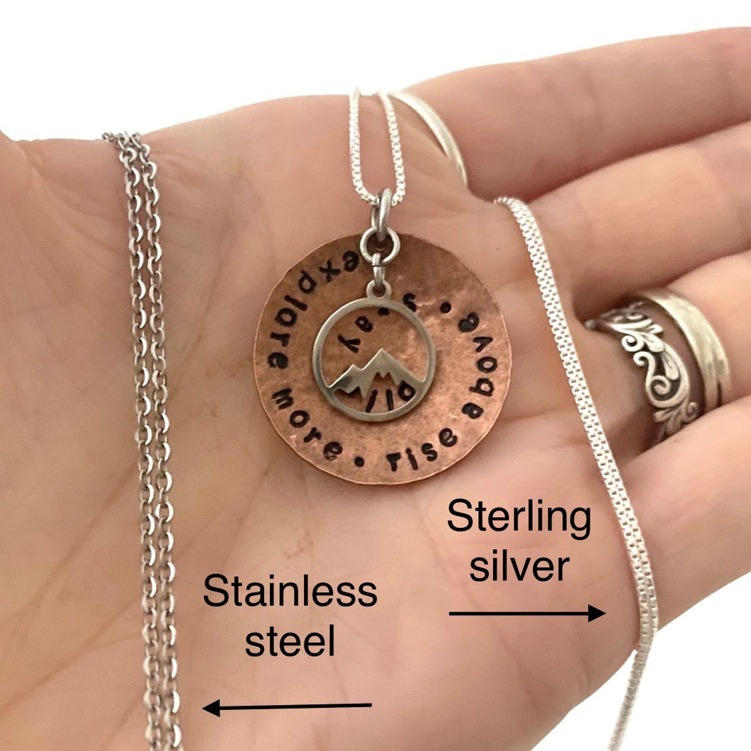 Mountain Affirmation Necklace - Grand Tetons