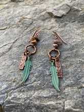 Load image into Gallery viewer, Jasper Feather Copper Earrings - Arches
