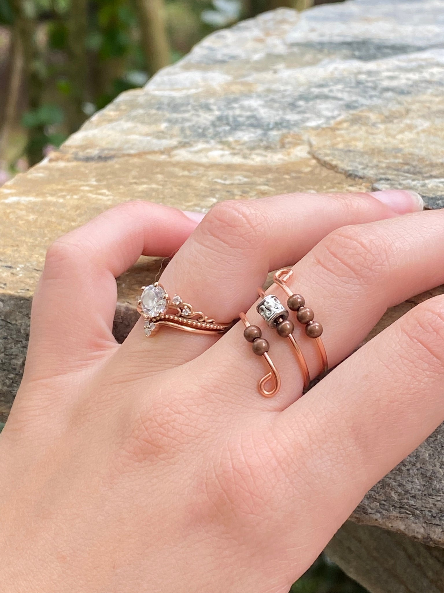 Skcess Vintage Rings, Engagement Ring Vintage Copper Gold India | Ubuy