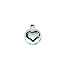 Load image into Gallery viewer, Silver Plated Cut Out Heart Charms
