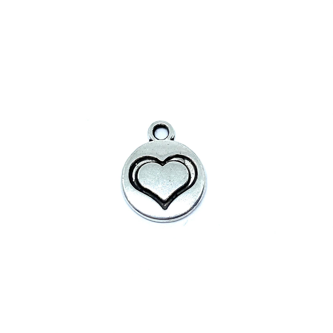 Silver Plated Cut Out Heart Charms