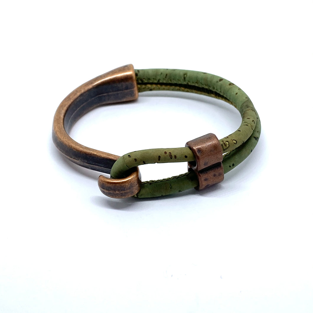 Green Cork Hook Bracelet