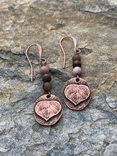 Load image into Gallery viewer, Copper Aspen Leaf Earrings - Grand Tetons
