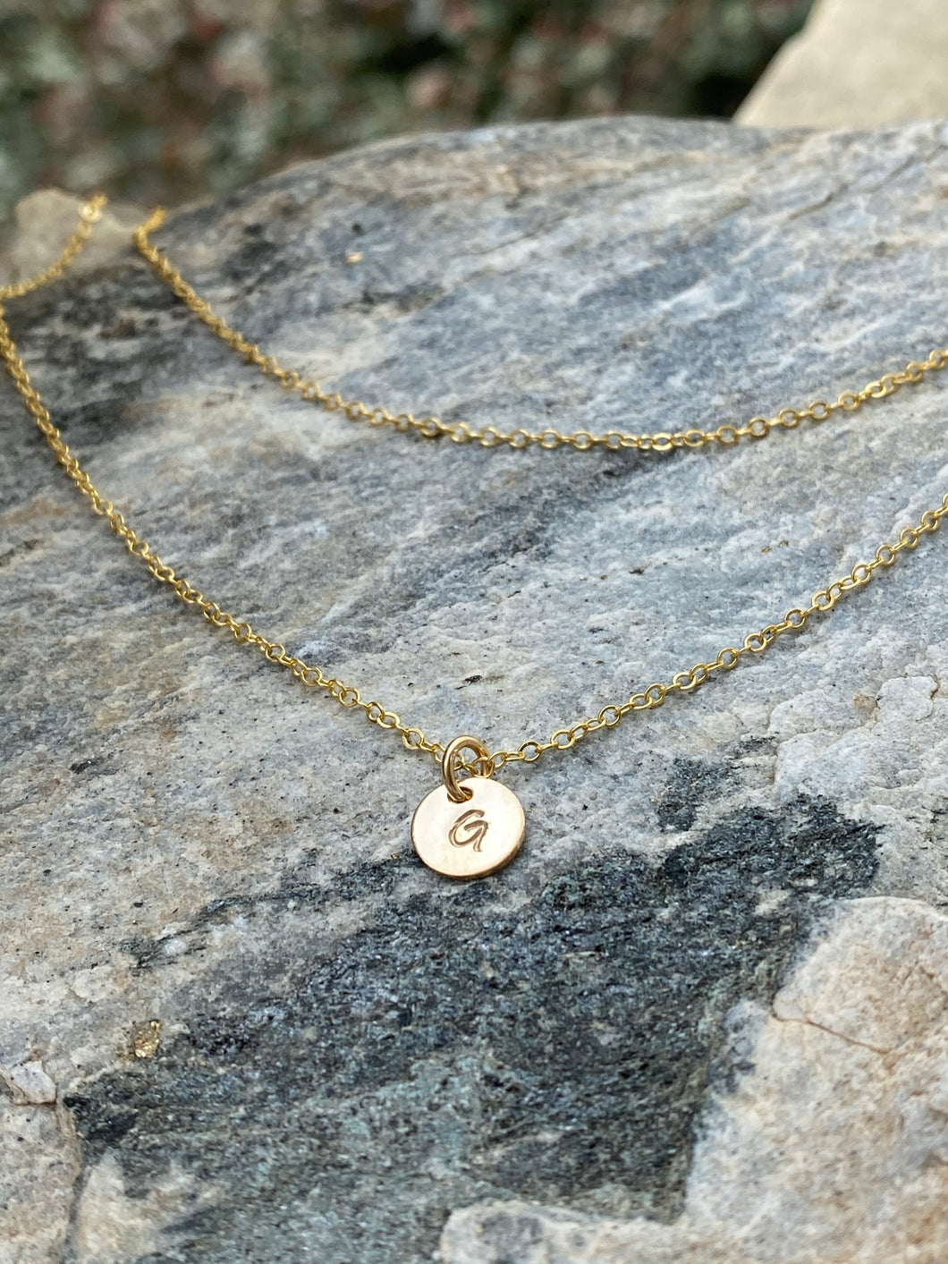 Double Strand Gold Filled Initial Necklace