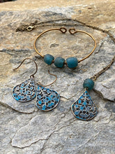 Load image into Gallery viewer, Blue Filigree Earrings -Rocky Mountains
