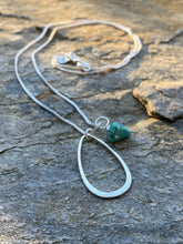 Load image into Gallery viewer, Sterling Silver and Blue Stone Necklace - Lake Isabella
