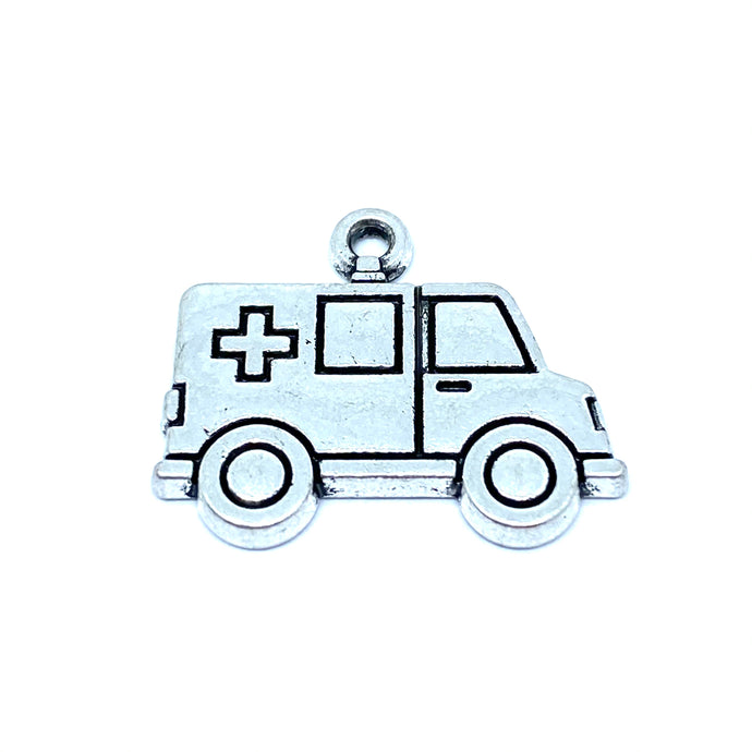 Silver Ambulance Charm