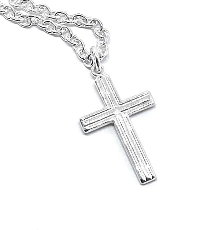 Classic Sterling Men's Cross Necklace